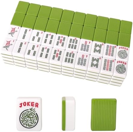 American mahjong tiles, 166 green, tiles only
